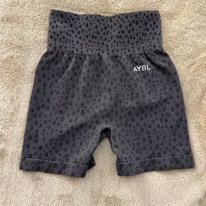 AYBL Gray Leopard Print gym Shorts